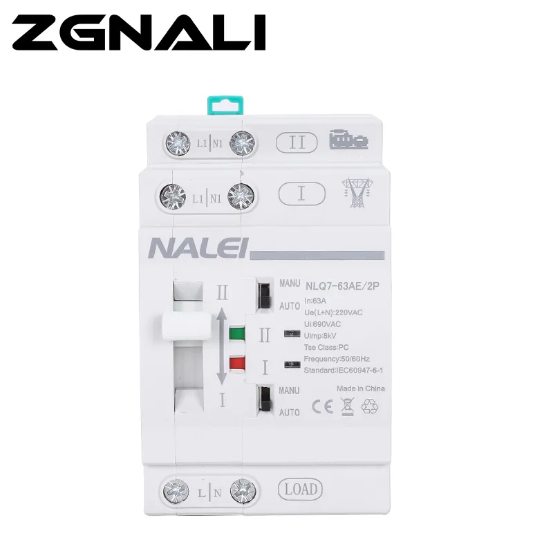 Automatic Transfer Switch 110V/220V Nlq7-80A Detail View