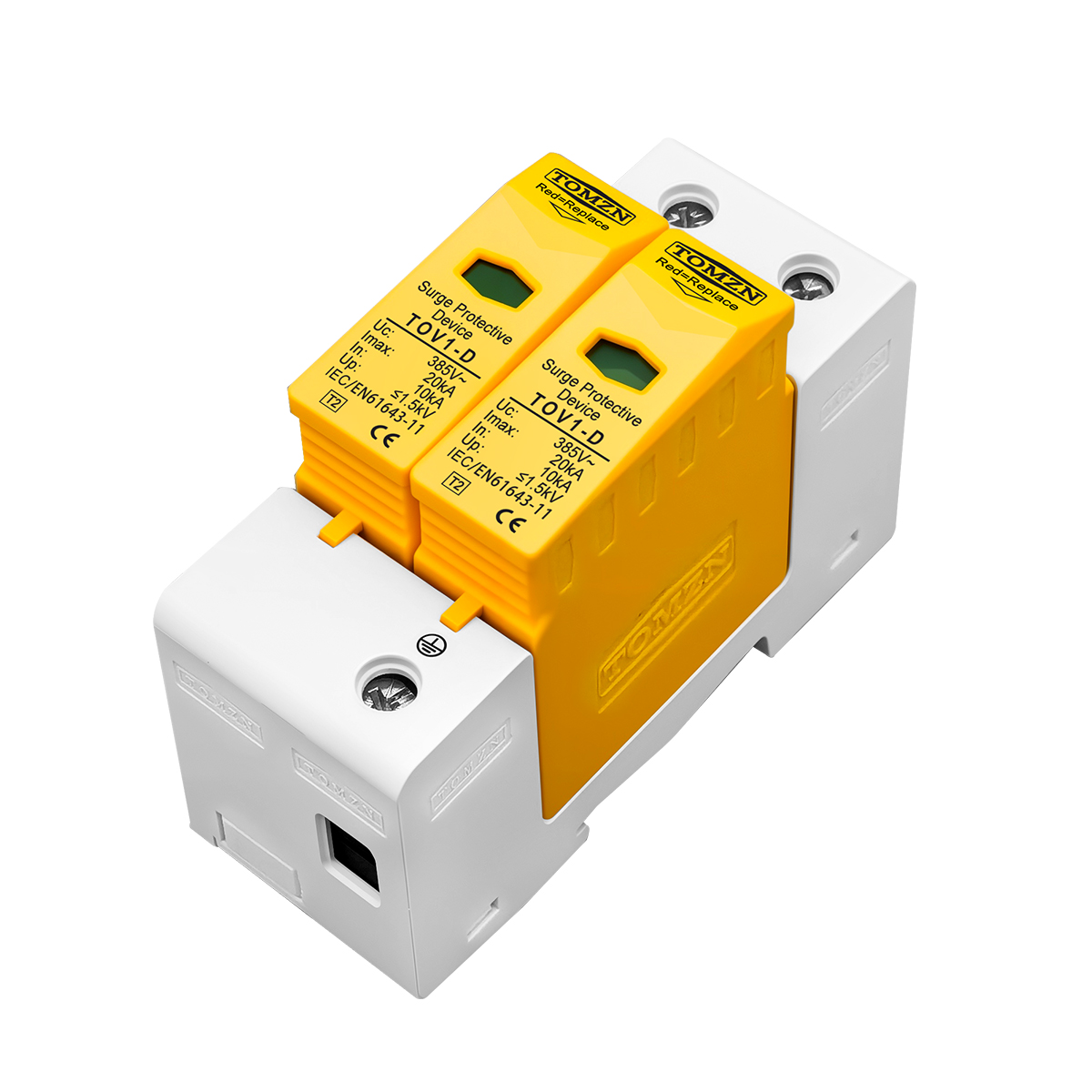 TOMZN AC SPD 2P 20KA~40KA 275V House Surge Protector protection Protective Low-voltage Arrester Device