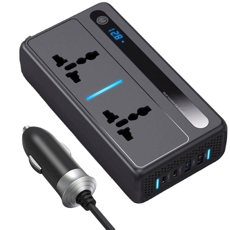 12V 220V 2 PD Fast Charging Ports Car Camping Charger 200W DC to AC Car Power Inverter