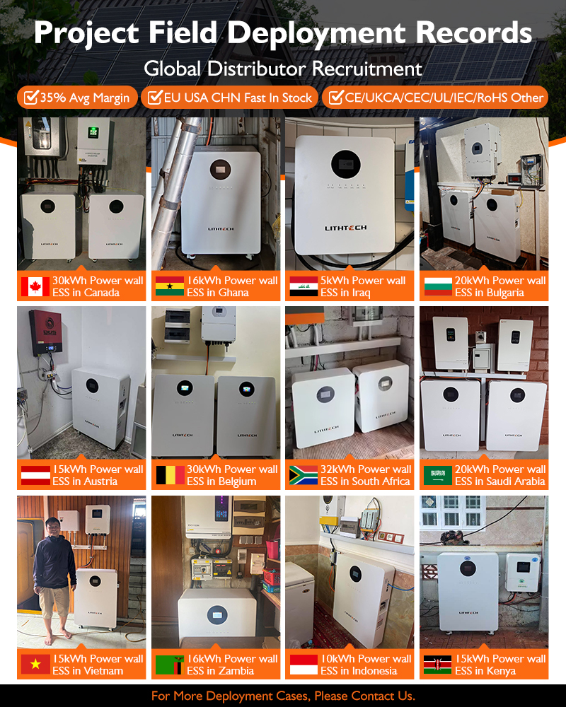 15KWH 16KWH 300ah Lithium Ion Battery 5kw 10kW 15kW Lifepo4 48v 280ah 51.2V 314AH LITHTECH Powerwall Solar Storage Battery Pack