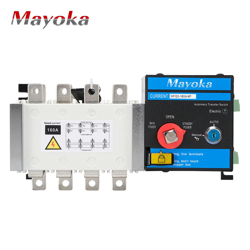 Wfq3-125/4p 125A Three Phase PC Type DIN Rail Automatic Transfer Switch ATS