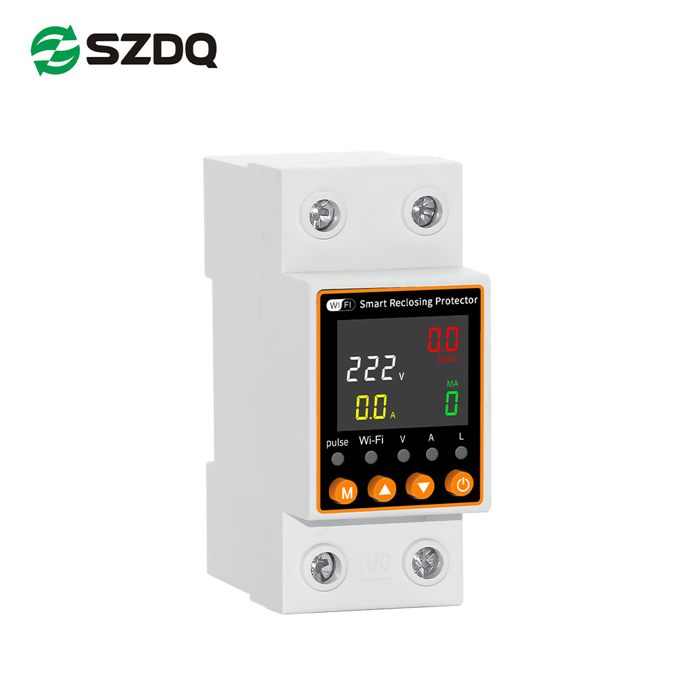 Tuya WiFi Smart Relay Voltage Stabilizer 63A Single AC 10kVA 50/60Hz Reclosing Protection Voltage Leakage App Control DIN Rail