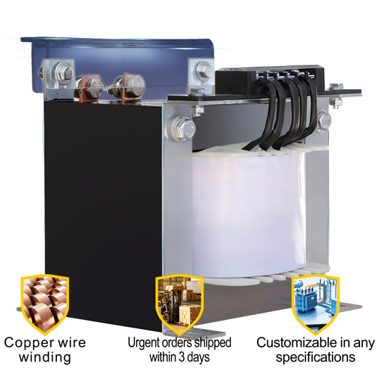 CE ISO Certified Single Phase Dry Type Power Transformer 6KVA Aluminum Coil For Industrial Power Supply