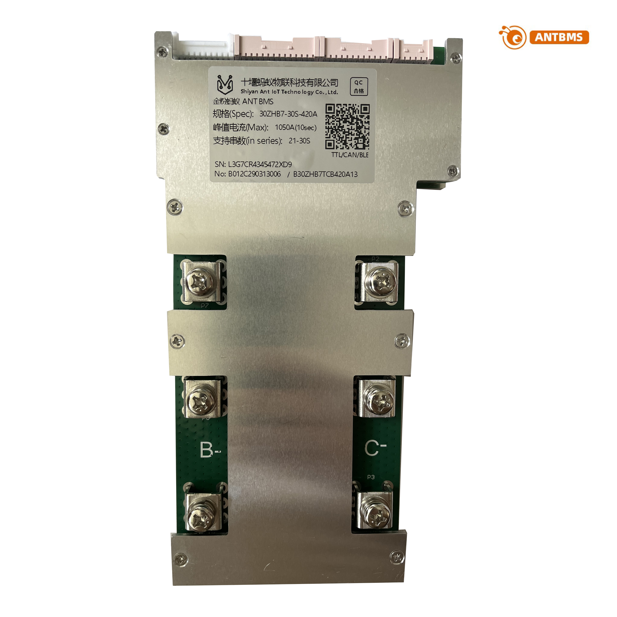 Ant BMS 30S 420A Peak 1050A 48V LiFePO4 EV RV Forklift Battery Balancer FR-4 PCB Board for Charging