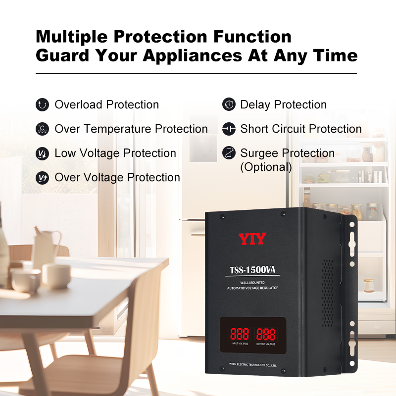 Sleek Design Single Phase Servo Voltage Regulator/Stabilizer 220V Output for Family Use
