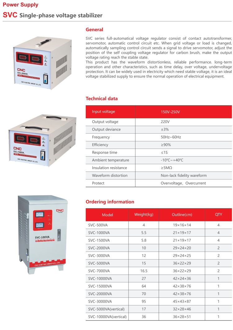 Fully Automatic Ac Single Phase Voltage Stabilizer Details