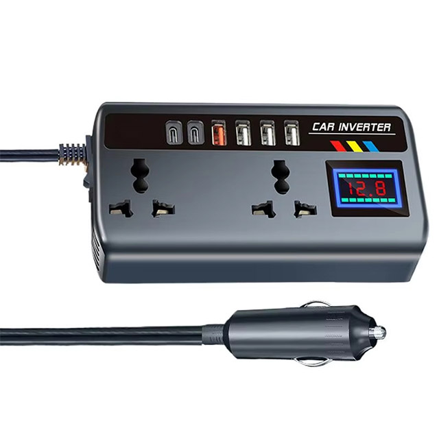 Car Inverter 12v24v Car Converter 220V Fast Charging Ports Portable Automotive Charger Inverter 3 USB Ports Car Charger