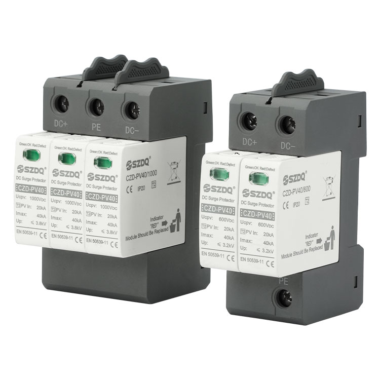 PV SPD 2P 3P 4P Surge Protective Devices 40kA 20kA-40kA T2 1000V Lightning Protection Certified