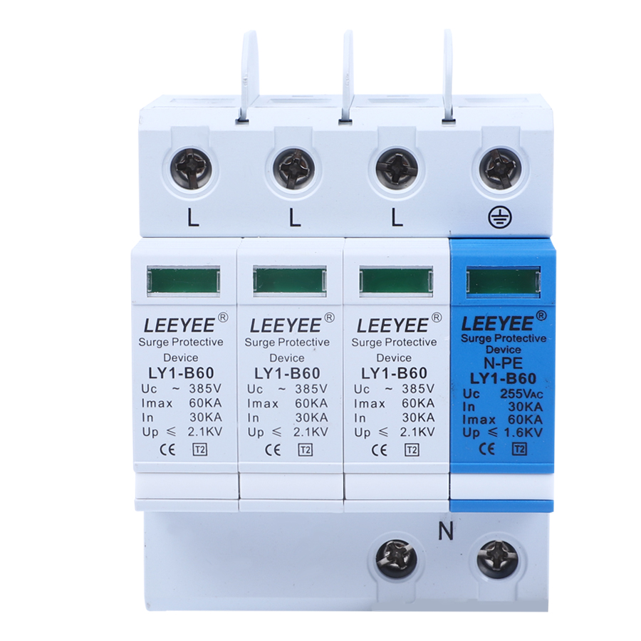T2 spd 60kA 3P+NPE 380V Electrical Equipment Surge Protection Device For Lightning And Thunder Protection