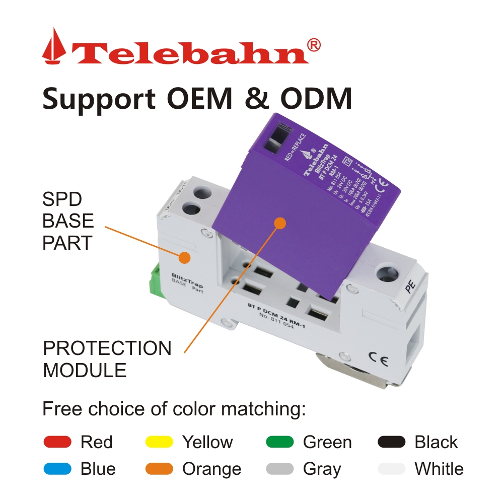 Telebhn 48V DC SPD Surge Protective Device | Factory Direct Shipment | Customizable