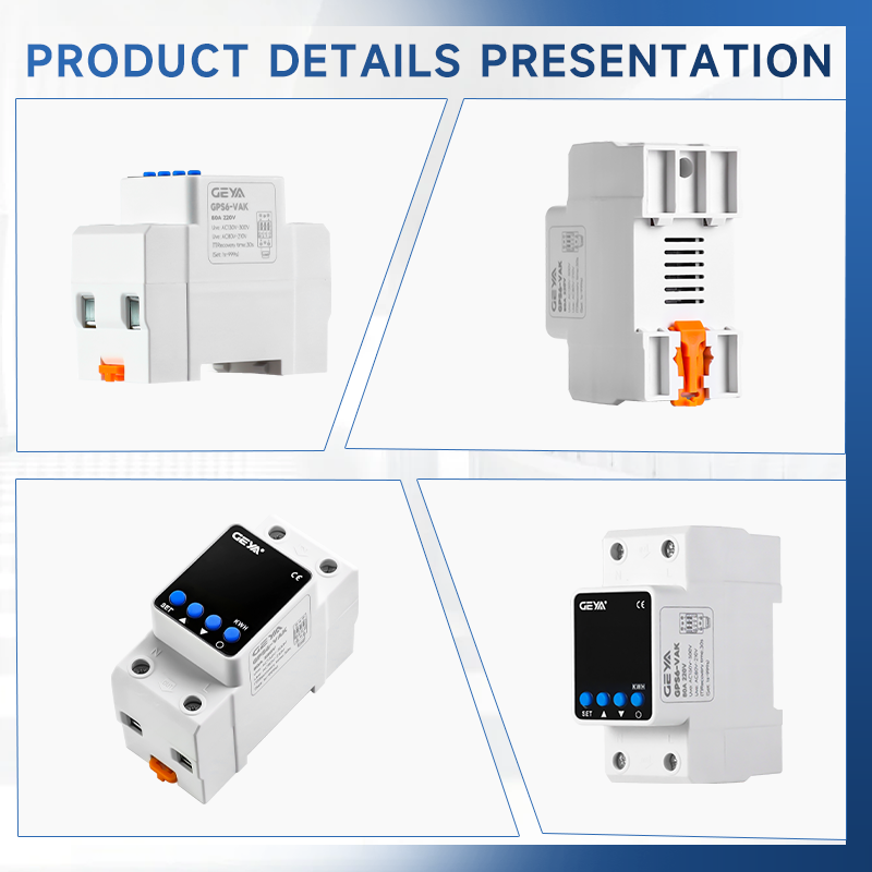 GEYA GPS6-VAK 2P 80A AC220V/DC 85-300V 40Hz-70Hz Custom Overvoltage and Undervoltage Protector for Industrial