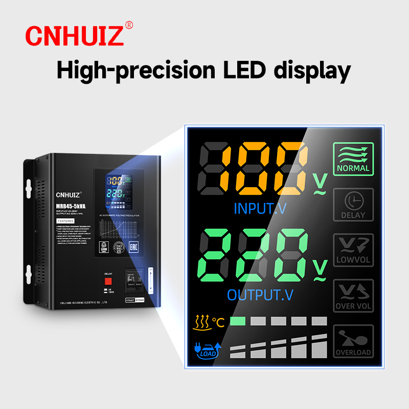 Fully Automatic Household 220V Voltage Stabilizer ultra Low Voltage 45-280V AC air Conditioner Regulated Power Supply 10KVA LED