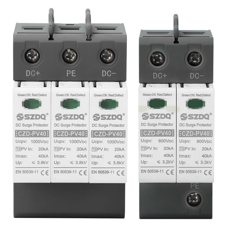 PV SPD 2P 3P 4P Surge Protective Devices 40kA 20kA-40kA T2 1000V Lightning Protection Certified