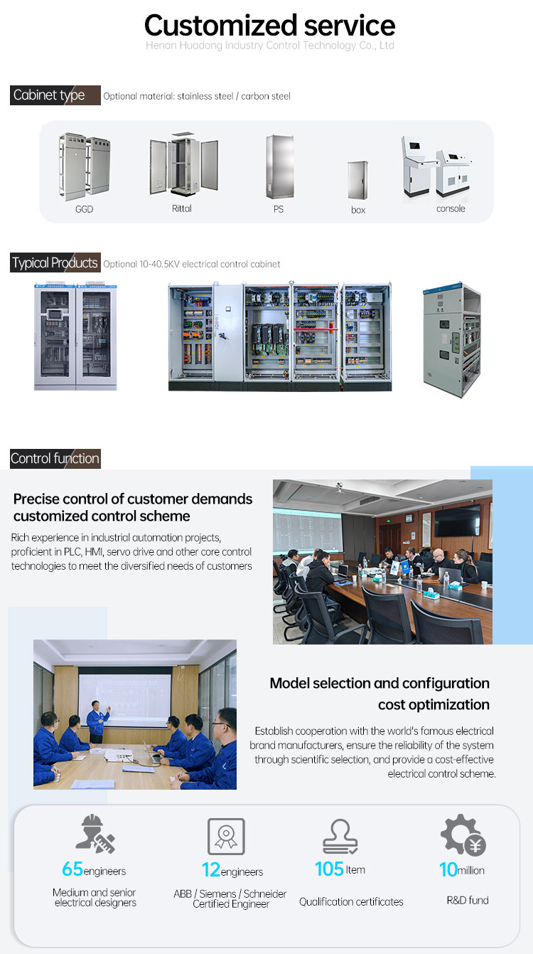 One Stop Service Remote Monitoring Turnkey Control Panel Switchgear Assembly for Chemical Machinery Production