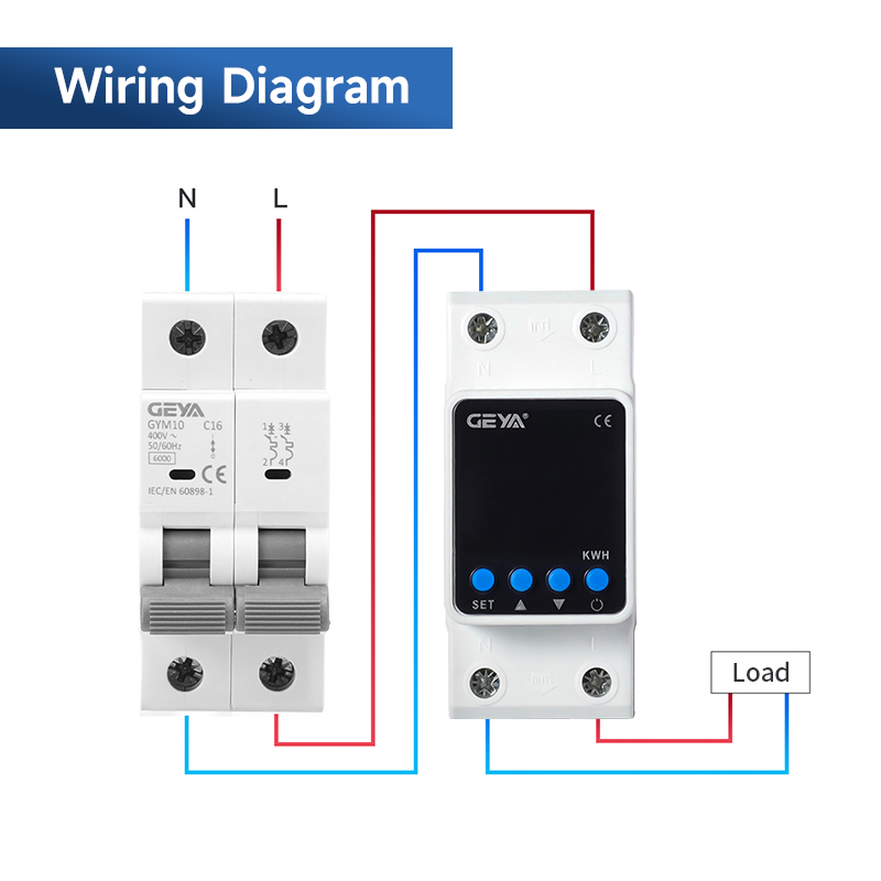 GEYA GPS6-VAK 2P 80A AC220V/DC 85-300V 40Hz-70Hz Custom Overvoltage and Undervoltage Protector for Industrial
