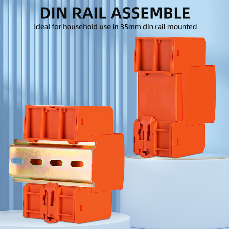 1000V DC SPD 2 Pole Solar PV Surge Protective Device 40kA DIN Rail Mount For Photovoltaic System Lightning Protection