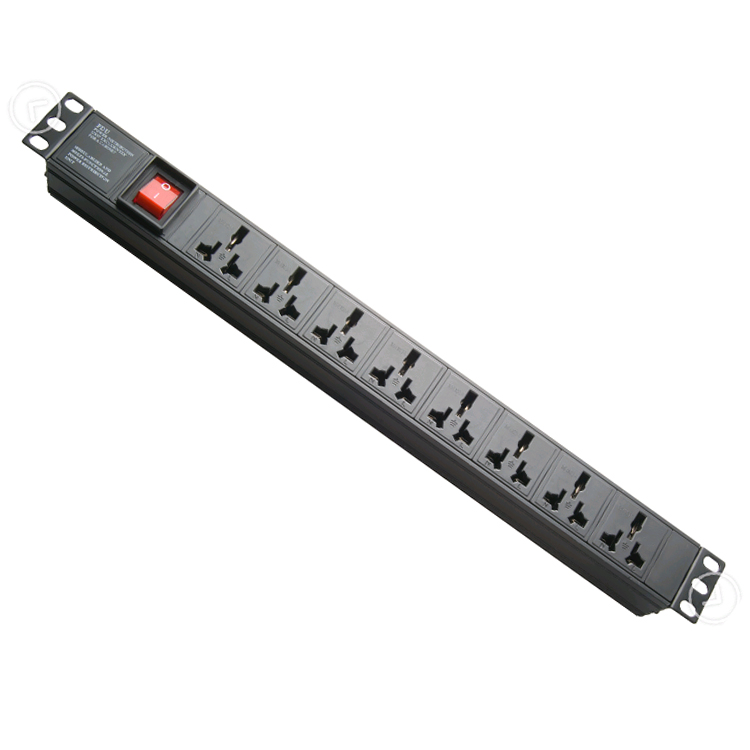 Industrial Standard 6-Outlet Rack PDU Universal Switch Power Distribution Unit