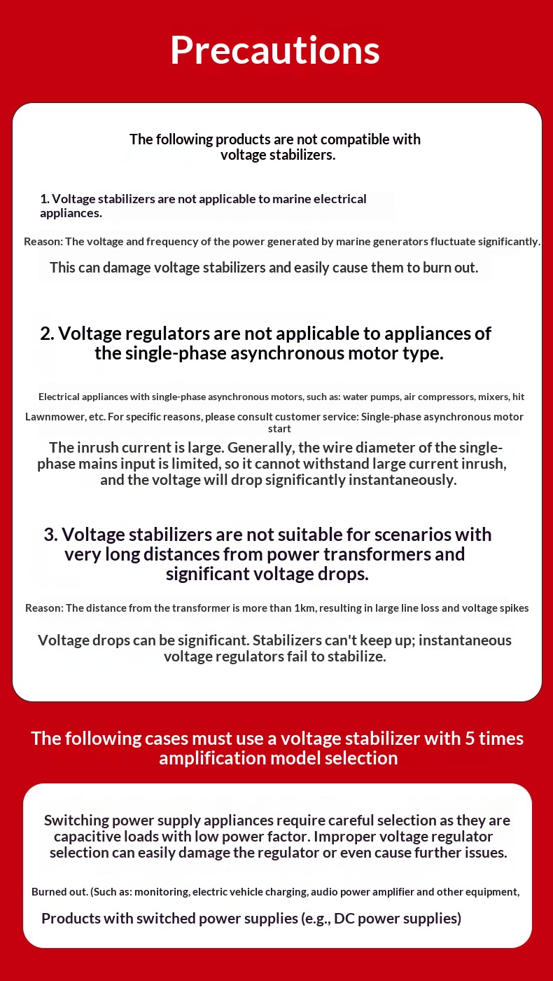 Fully Automatic Household 220V Voltage Stabilizer ultra Low Voltage 45-280V AC air Conditioner Regulated Power Supply 10KVA LED