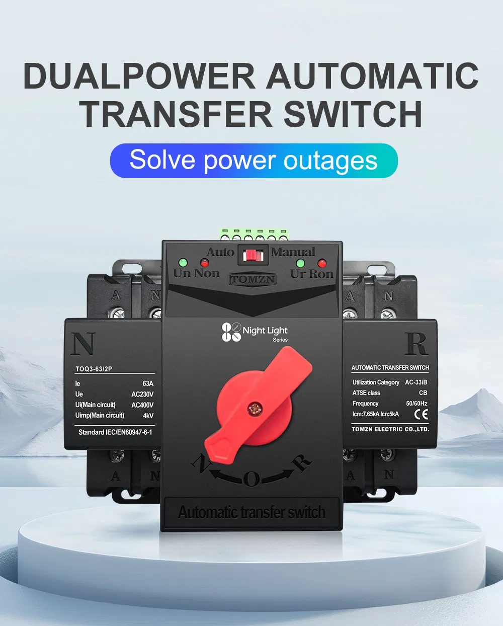Dual Power Automatic Transfer Switch ATS - Illustration 1