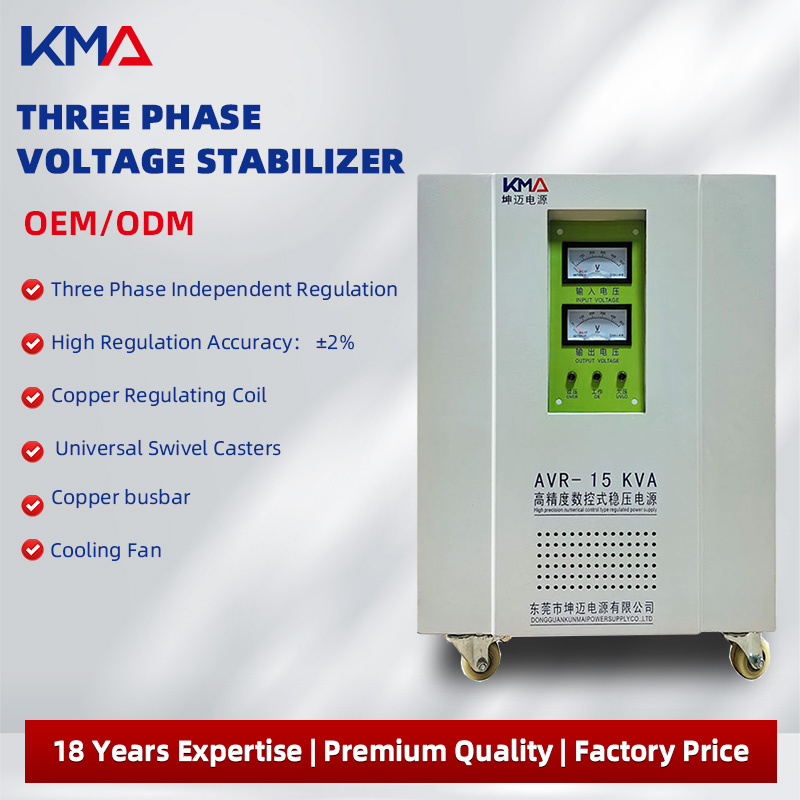 Avr-15Kva 50Hz 60Hz Copper Coil 20Kva 15Kva Three Phase 380V 220V Smart 3 Phase Avr Automatic Voltage Regulator