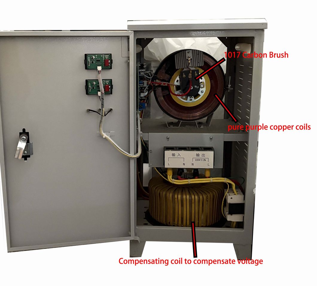 Single Phase 5KVA 3KVA 20KVA 40KVA 60KVA SVC Servo Automatic Voltage Stabilizer 220V Home Voltage Regulator Copper Material AC