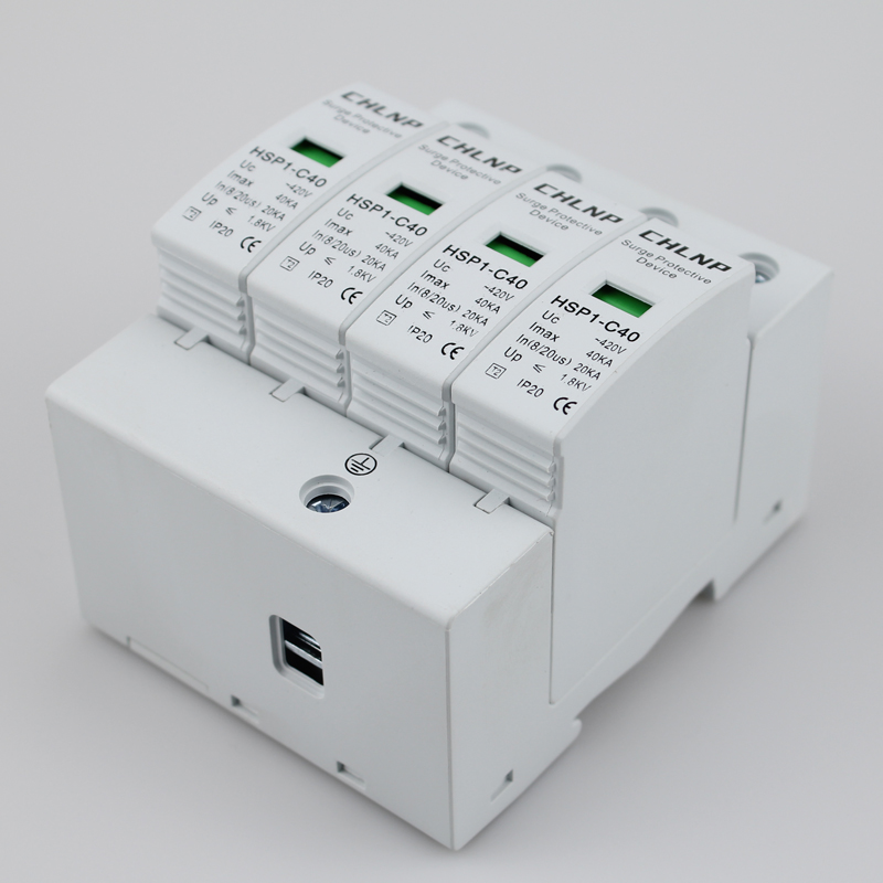 Surge Protection Device Household 4 Pole Three-Phase Power Switch 2P 40ka Surge Mode Arrester T2 Type