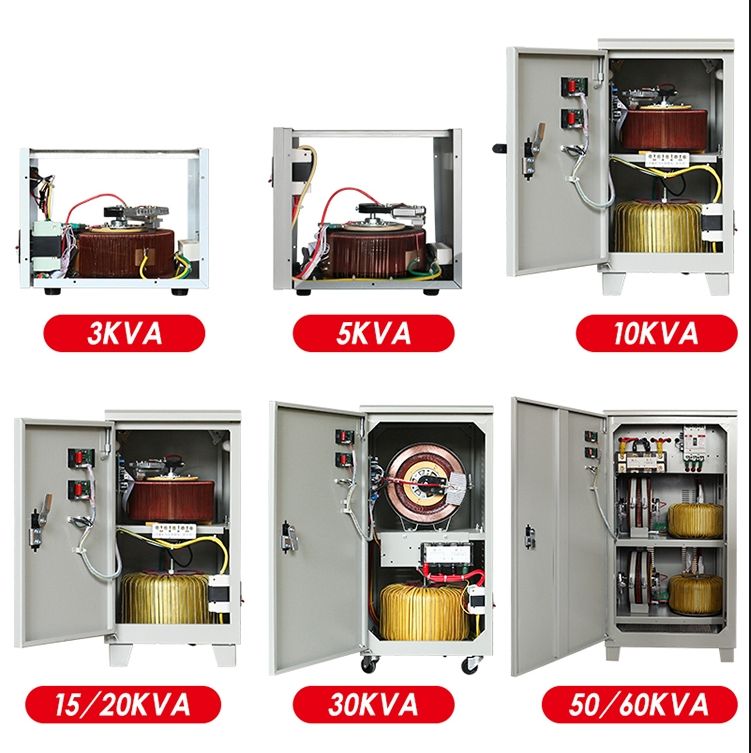 Single Phase 5KVA 3KVA 20KVA 40KVA 60KVA SVC Servo Automatic Voltage Stabilizer 220V Home Voltage Regulator Copper Material AC