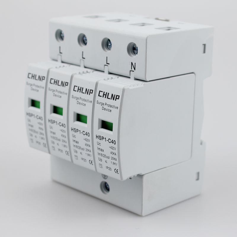Surge Protection Device Household 4 Pole Three-Phase Power Switch 2P 40ka Surge Mode Arrester T2 Type
