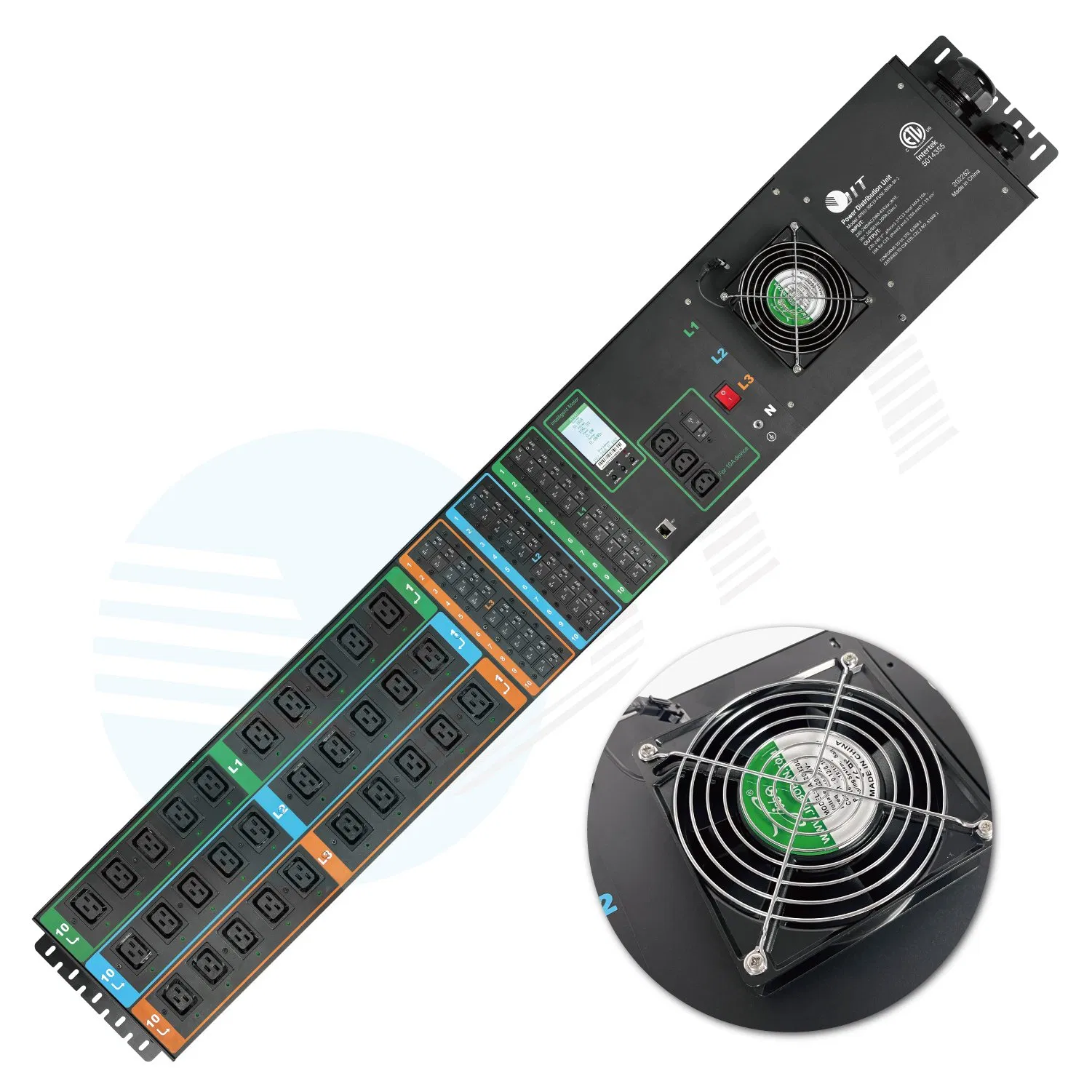 Smart Metered Power Distribution Unit 30 C19 Ports+3 C13 Ports PDU