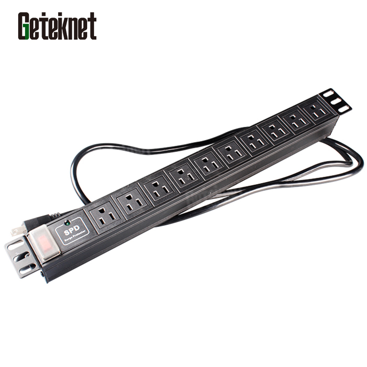 Geteknet OEM ODM Data Center 19 Inch Vertical PDU German EU C13 C19UK Intelligent Smart Rack Mount Power Socket Strip Distribution Unit PDU Unit for Cabinet