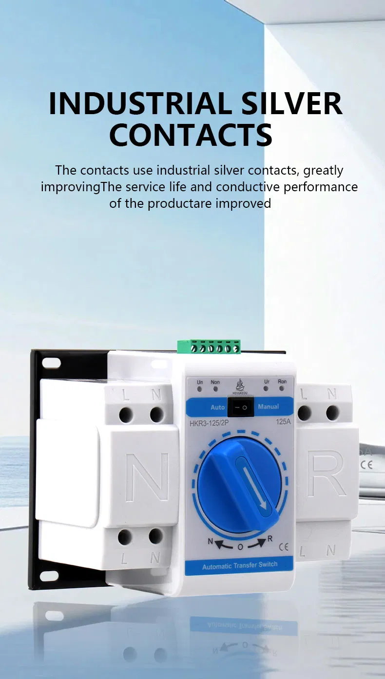 2 Pole 63A/125A ATS Automatic Transfer Switch