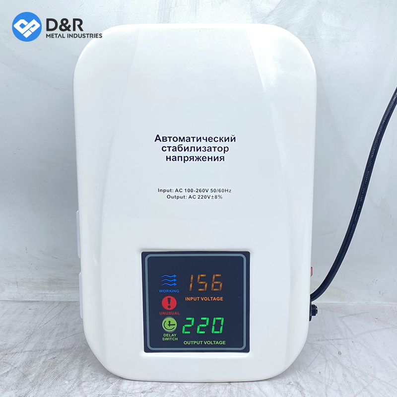 D&amp;R 220V Automatic Voltage Regulator Wide Voltage Input AVR 500VA-6000VA Wall-Mounted Single Phase Stabilizer for Home Use