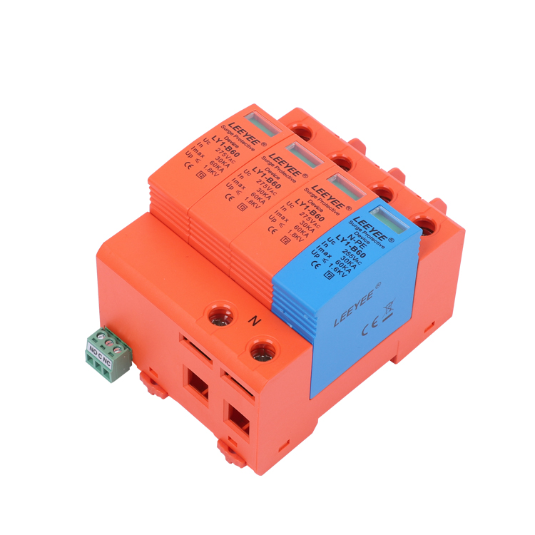 MOV Varistor Type 60kA 3P NPE 275V AC Spd Surge Arrester Device