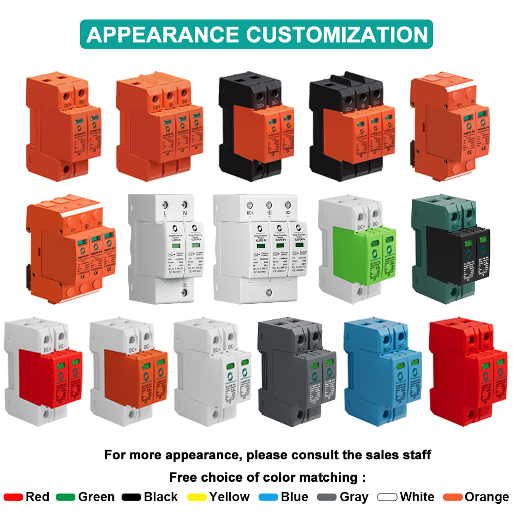 XLSPD-PV CE TUV Solar PV 20KA-40ka 2P 3P DC 500V 600V 800V 1000V 1500V DPS Surge Arrester Protector Surge Protective Device SPD