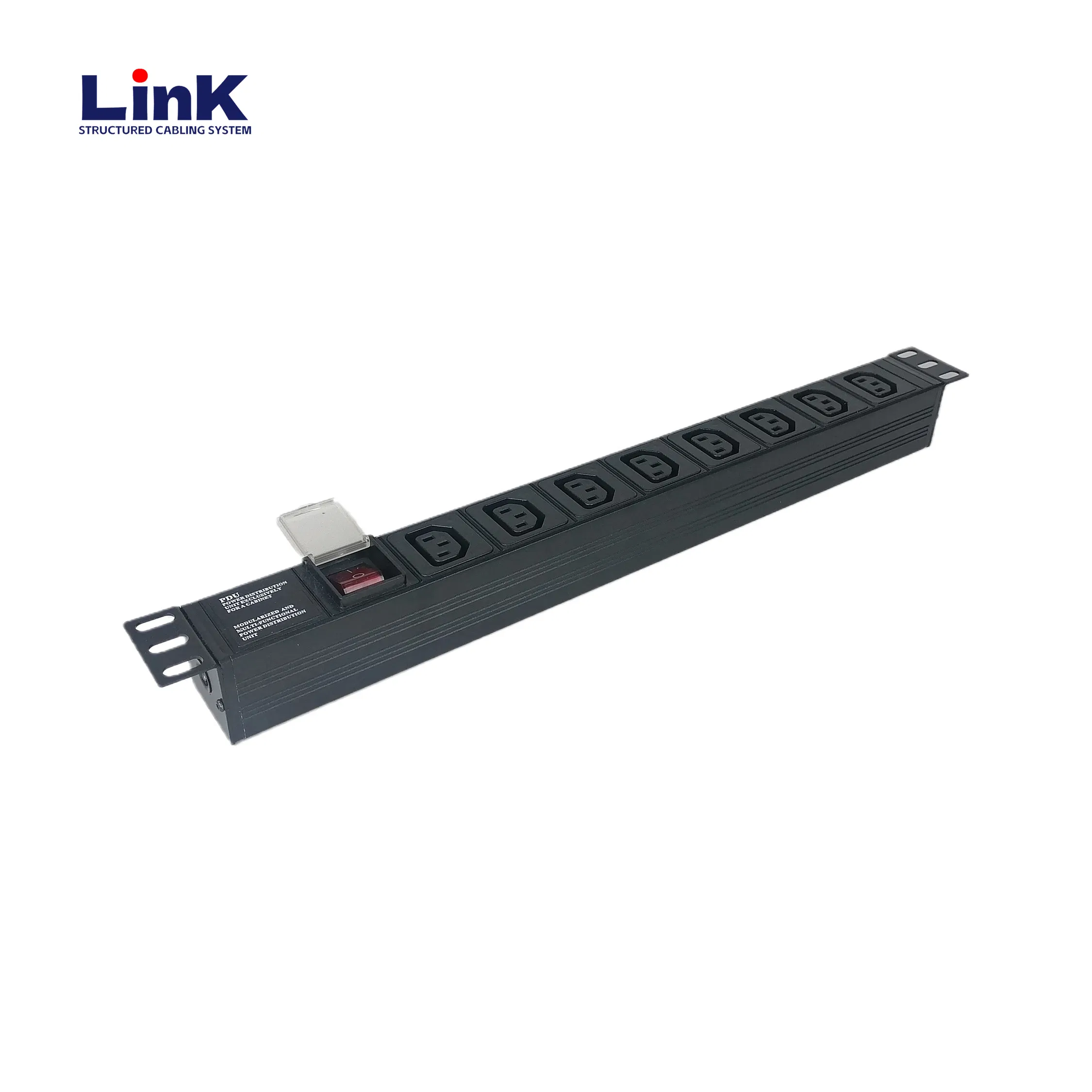 1u Aluminum PDU C13 Type Power Distribution Unit with Master Switch