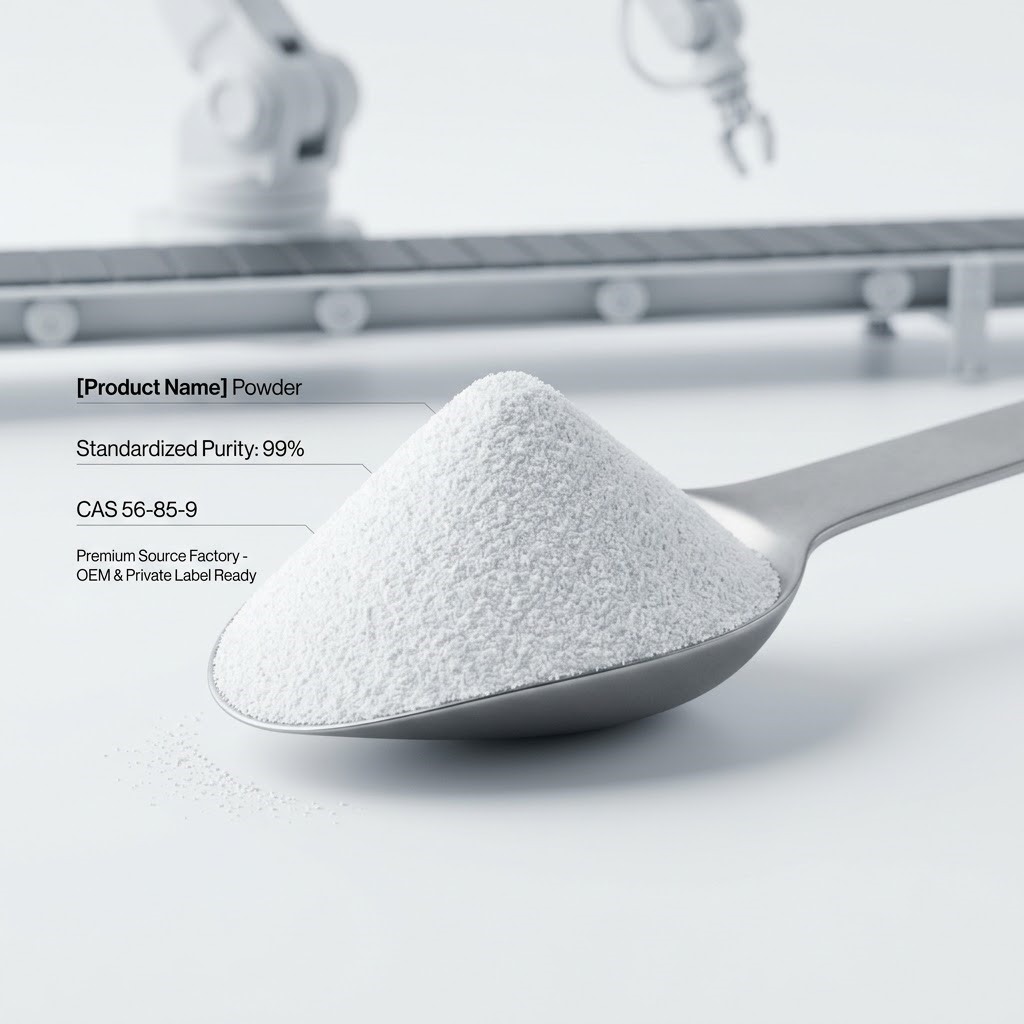 L-Glutamine Powder 99% CAS 56-85-9 Bulk Amino Acid Sports Nutrition Raw Material OEM Supply