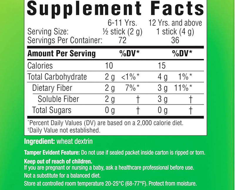 Factory OEM Prebiotic Fiber Supplement Powders Strip-shaped Bag Prebiotics Fiber Powder