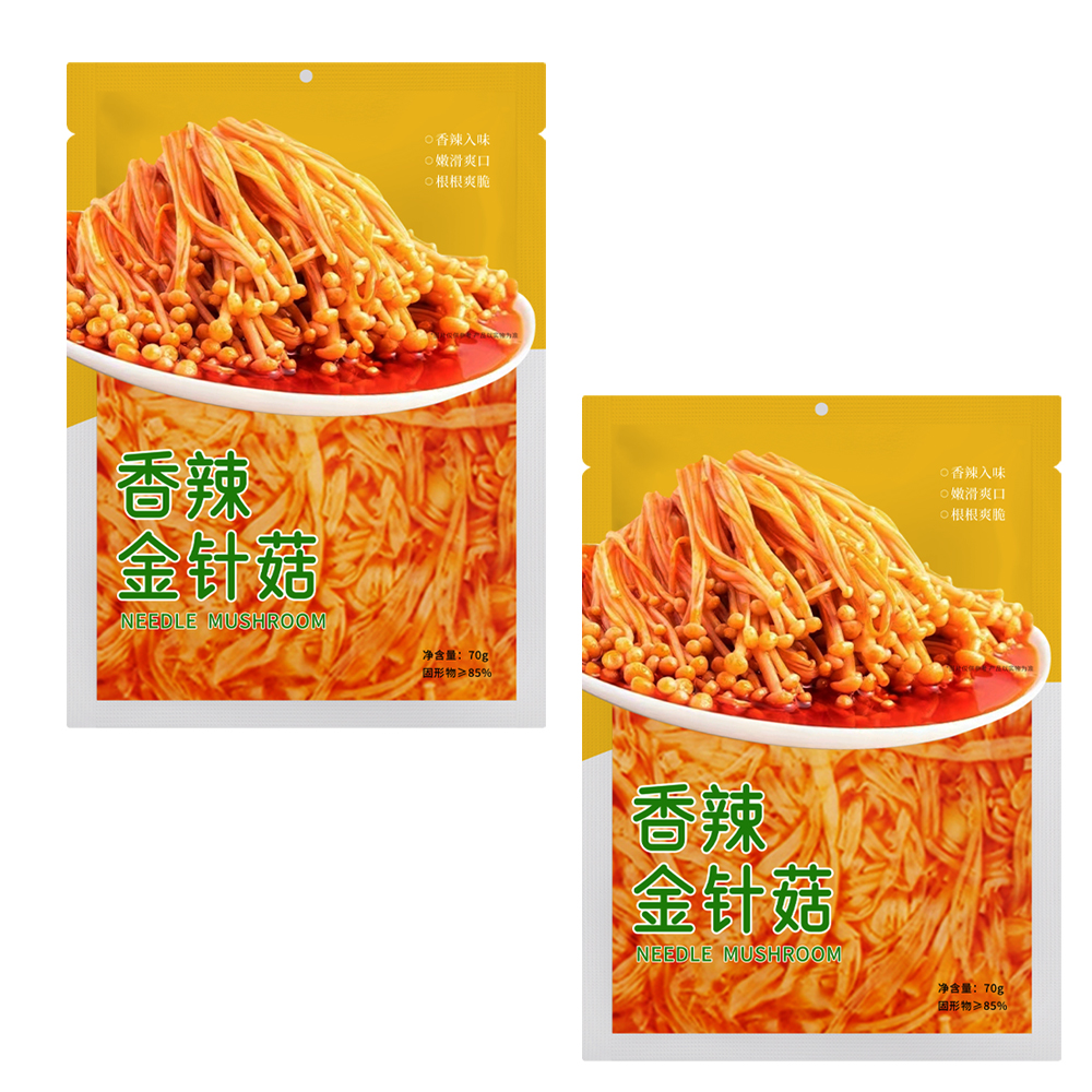 Spicy Szechuan Sauteed Enoki Mushrooms - Ready To Eat