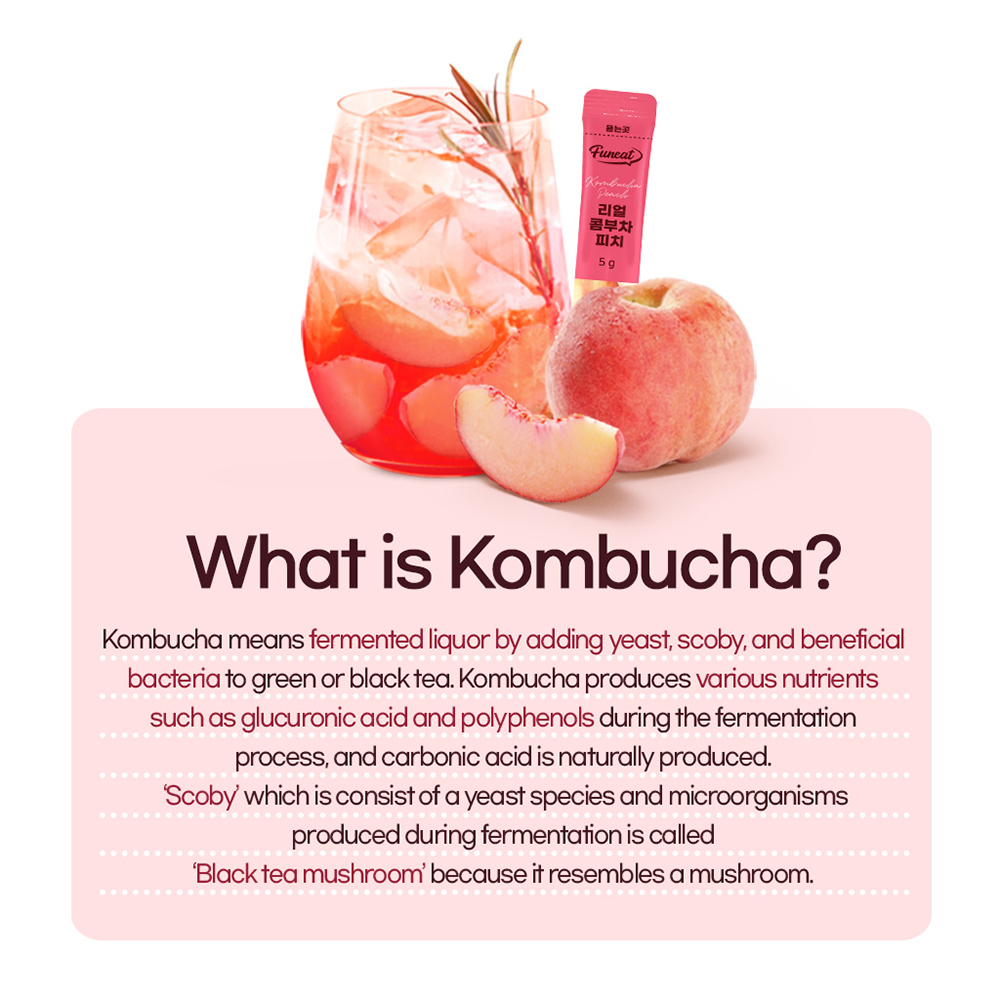 Funeat Real Kombucha Peach Description 2
