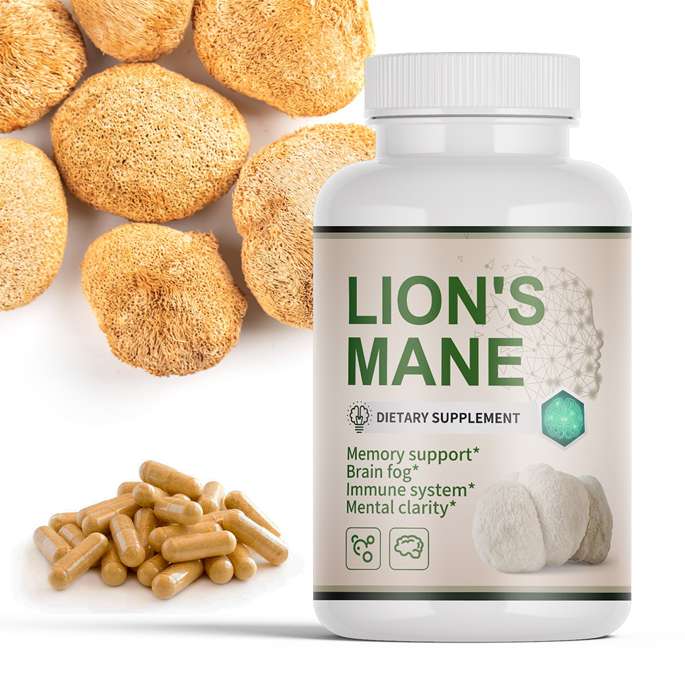 Customize Mushroom Wholesale Hericium Erinaceus Extract Lions Mane Capsule With Private Label OEM For Cognitive