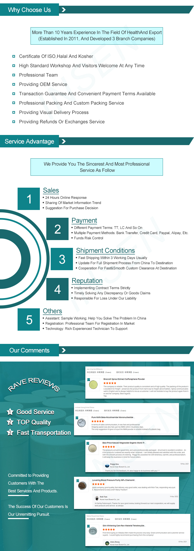 Factory Certifications and Quality Control