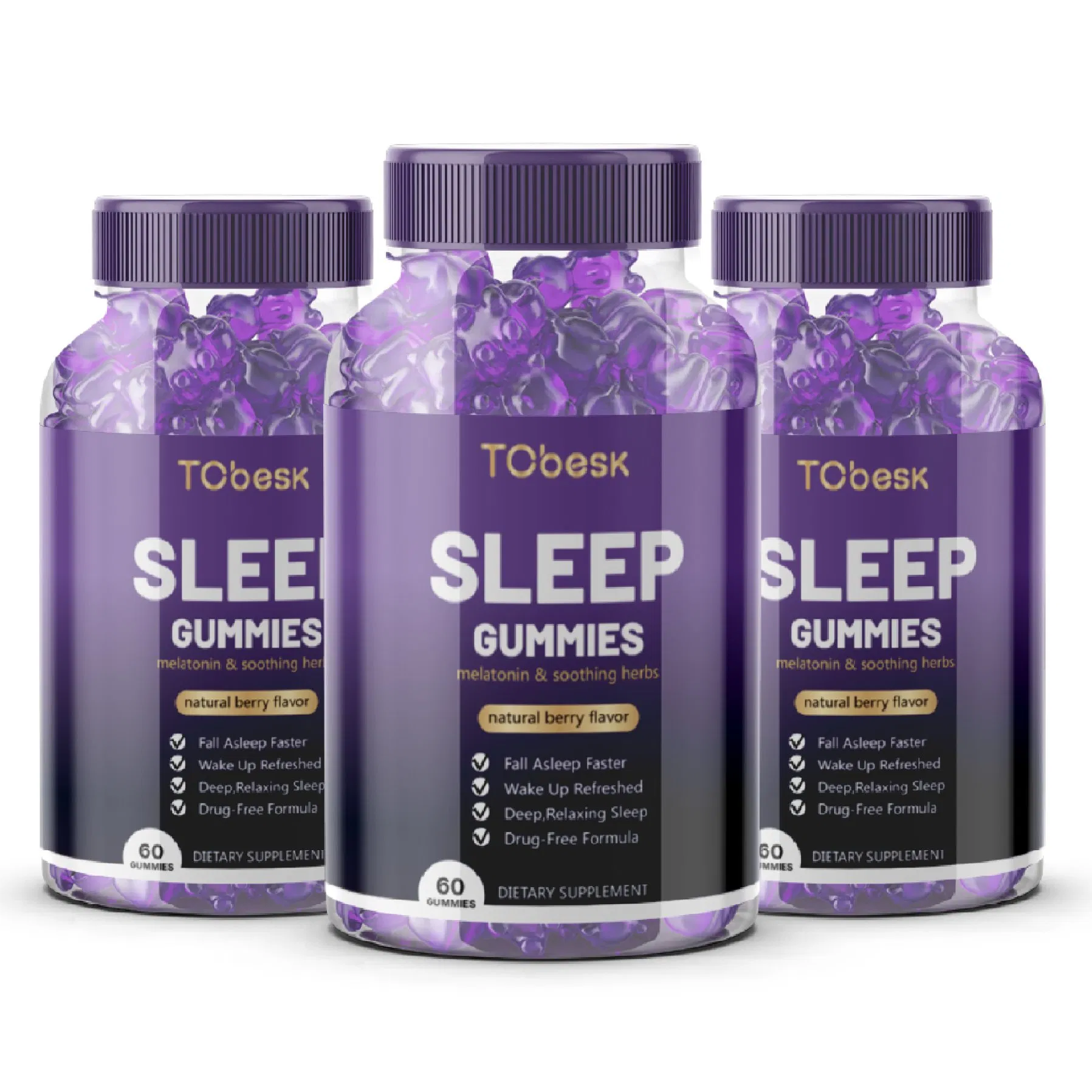 Sleep Gummies Support Long-Term Sleep Quality Non-Habit-Forming Ingredients Natural Rest Improve Sleep Quality Relieve Stress
