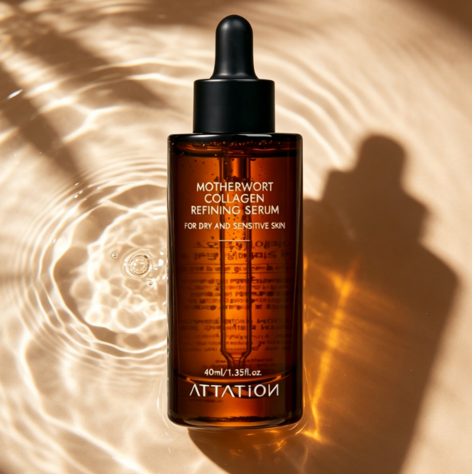 ATTATION Motherwort Collagen Refining Serum Herbal Extract Facial Anti Aging Moisturizing Firming Korean Daily Care