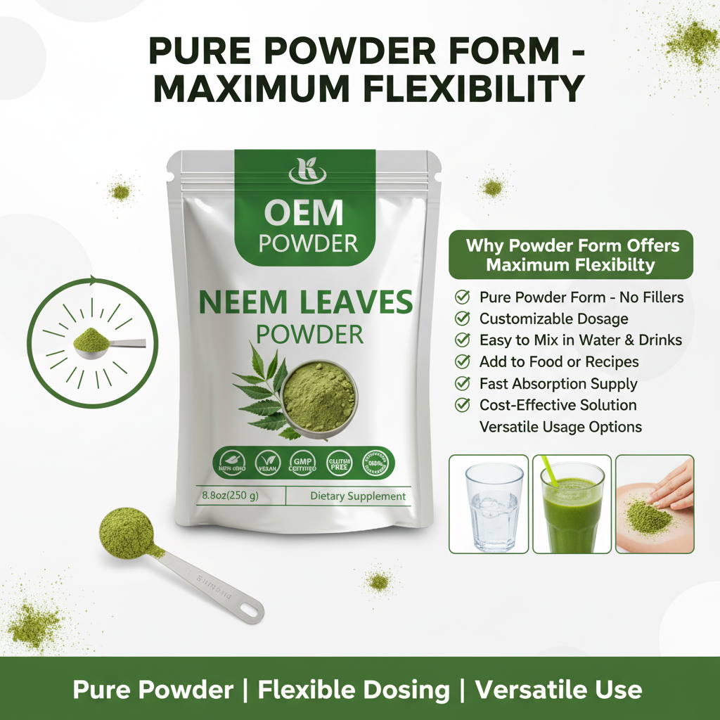 Best PriceTraditional Herbal Neem Leaf Extract Cosmetic-grade Herbal Ingredients Custom Packaging Available Neem Leaf Powder