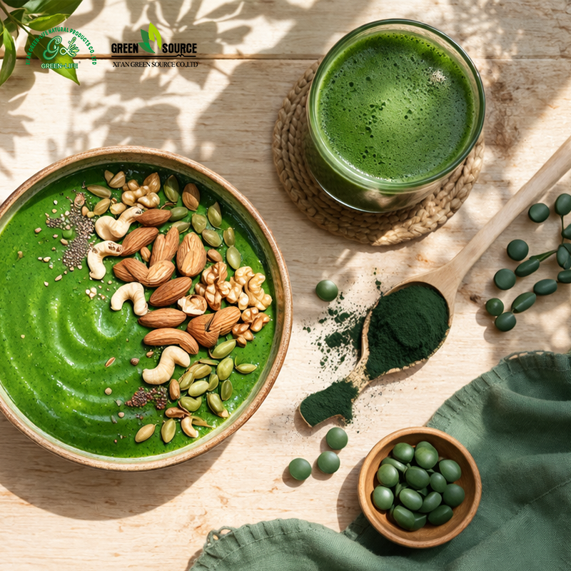 Organic Chlorella Powder Green Superfood Algae Broken Cell Wall Detox Immune Support Bulk Wholesale OEM Private Label