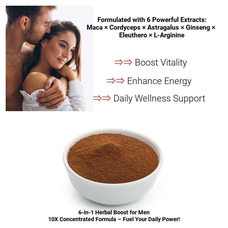 Quality Guaranteed Food Grade 6-In-1 Herbal Extract Powder for Men Pure Ingredients 1kg Minimum Order for Export