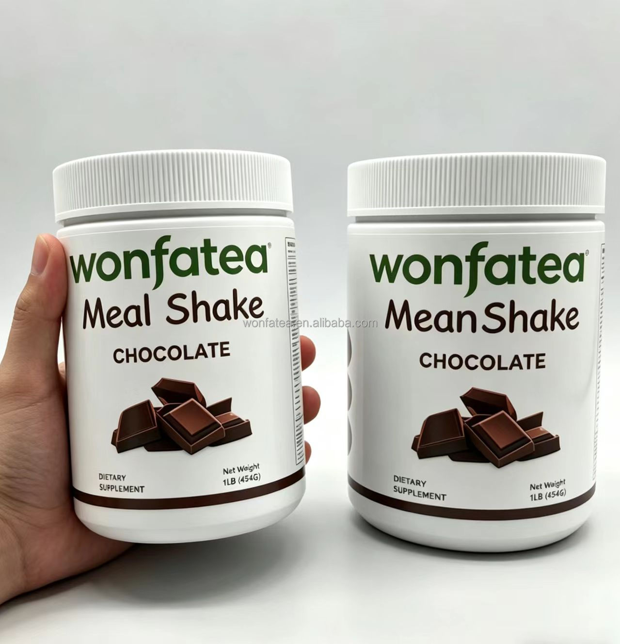 Protein Strawberry Flavor Meal Replacement Powder Including Probiotics and Prebiotics Inside