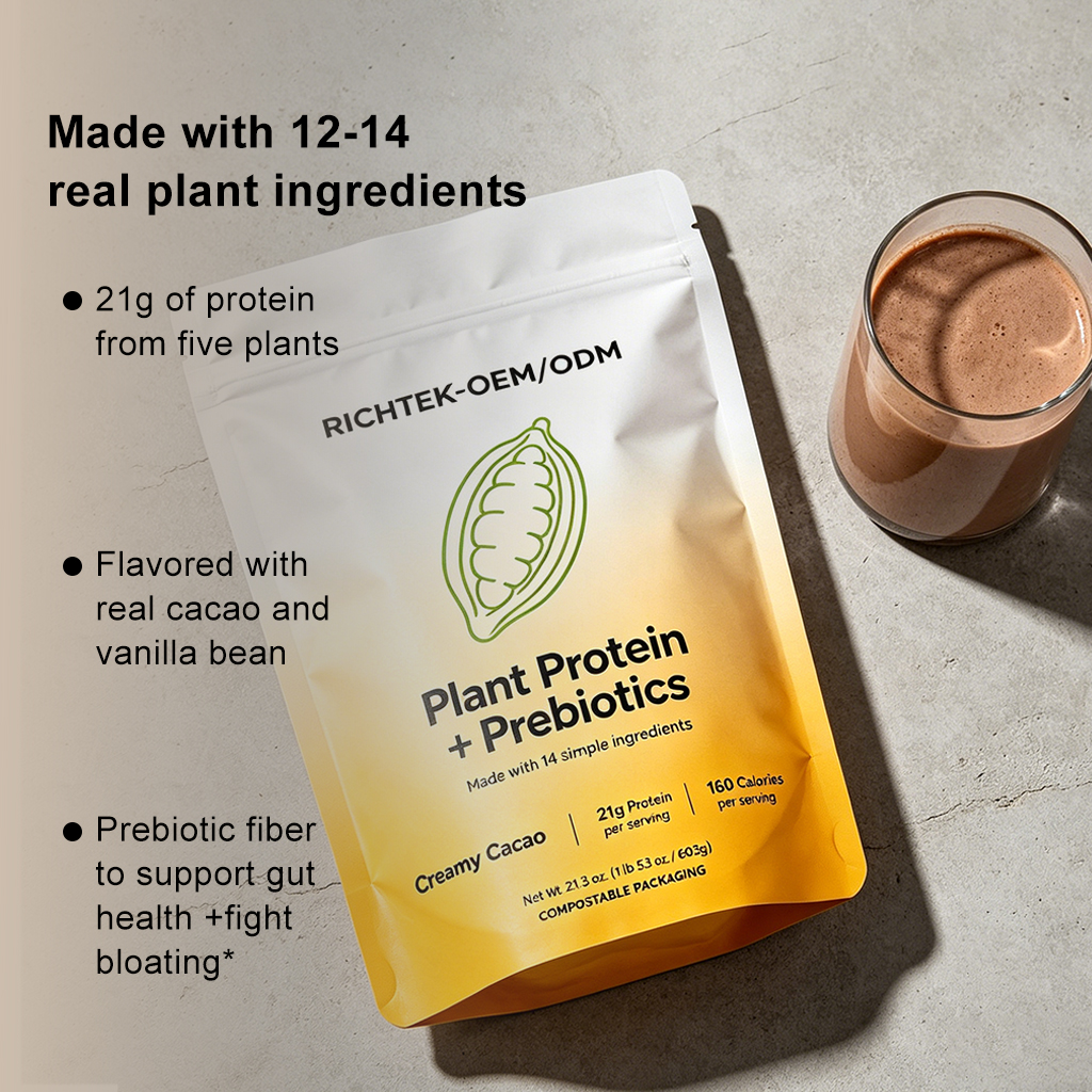 Clean Vegan Protein 21g Protein 14 Real Plant Ingredients Prebiotic Fiber 100% Free From Common Additives Plant Protein Powder