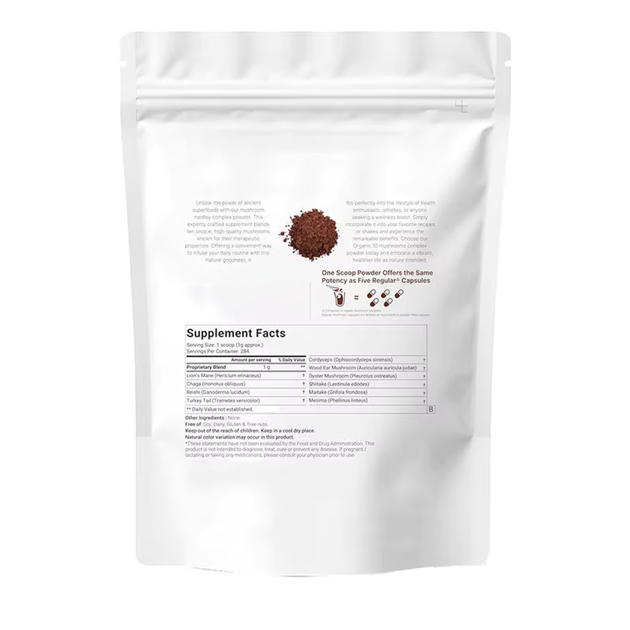 Mushroom Extract Powder Manufacturer | OEM/Private Label | 10-in-1 Functional Blend | CGMP | MOQ 500+