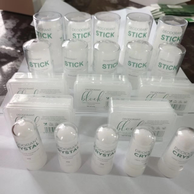 Wholesale CHK Natural Potassium Alum Stone Mineral Ingredient 20G-120G Sizes Naturally Inhibits Odor-Causing Bacteria Clogging